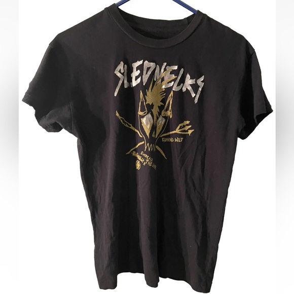 SLEDNECKS SNOWMOBILE Lot Of 2 BLACK T-SHIRTS Graphics Size Medium - Picture 5 of 10